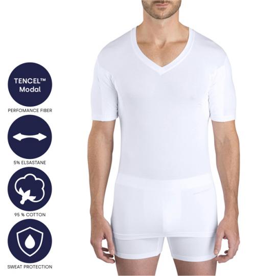 SweatStop® men-V Anti Schweiß Shirt gegen Schweißflecken 